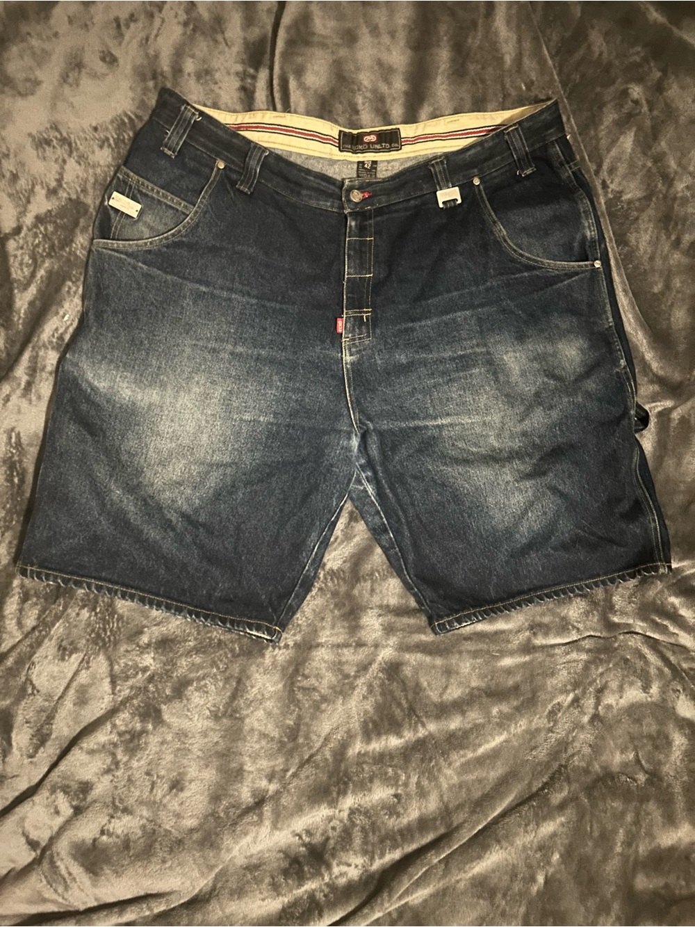 Ecko Unlimited Dark Wash Denim Jean Shorts